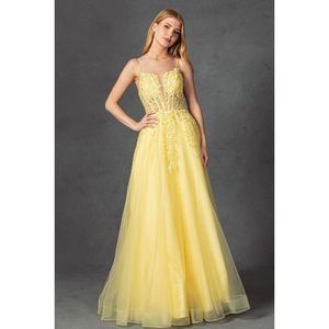 Yellow Bicici & Coty  Size 10 Ball gown dress